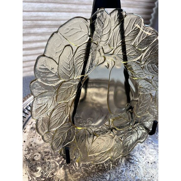 Indiana Glass Yellow Mist Sweet‎ Pear 8" Luncheon/Dinner Plate VTG Decor AS IS - Picture 4 of 9